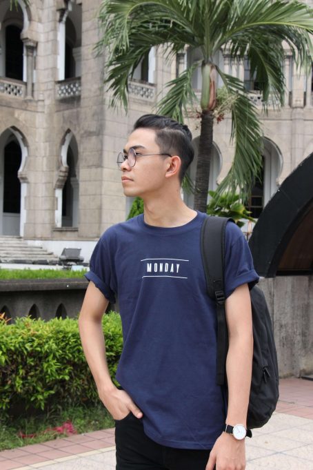 Monday Blue Tshirt Model